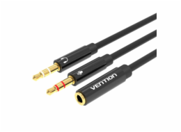 Cable Audio 2x 3.5mm Male to 4-Pole Female 3.5mm Vention BBTBY 0.3m Black