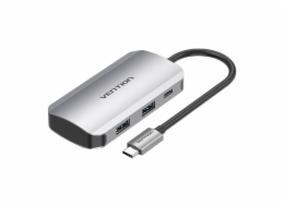 USB-C Docking Station to 4x USB3.0, PD 0.15m Vention TNBHB (gray)