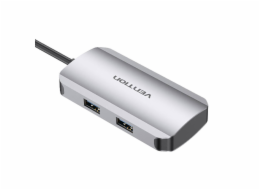 USB-C to USB-C Docking Station, 3x USB3.0, PD 0.15m Vention TNDHB, gray