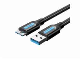 USB 3.0 A to Micro-B cable Vention COPBD 2A 0.5m Black PVC