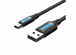 USB 2.0 A to Mini-B cable Vention COMBD 0.5m Black PVC