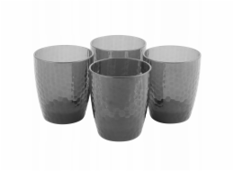 Cambridge CM07650GEU7 Fete Hammered 4pcs tumbler set grey