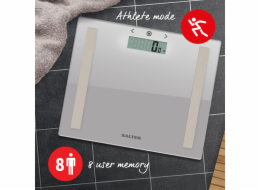 Salter 9113 SV3RAREU16 Compact Glass Analyser Bathroom Scales - Silver