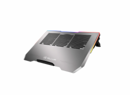 Tellur Cooler laptop Shade 17, 3 fans, RGB LED, USB, USB-C, Aluminum grey