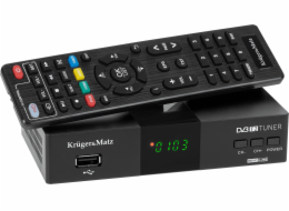 TV tuner Kruger&Matz DVB-T2 tuner H.265 HEVC Kruger&Matz HDMI SCART PVR EPG USB dekodér