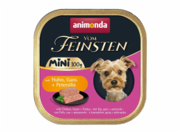 ANIMONDA Vom Feinsten Adult Mini Chicken, goose and parsley - mokré krmivo pro psy - 100g