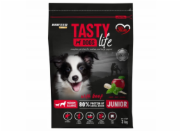 BIOFEED Tasty Life Junior střední a velké hovězí - suché krmivo pro psy - 3kg