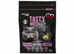 BIOFEED Tasty Cats Life Sterilized Rabbit - suché krmivo pro kočky - 600g