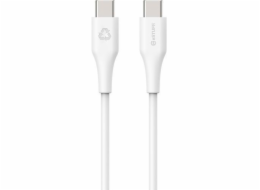 eSTUFF INFINITE Super Soft USB-C to USB-C Cable, 0,5m, 100% recyklovaný, bílá