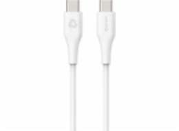 eSTUFF INFINITE Super Soft USB-C to USB-C Cable, 2m, 100% recyklovaný, bílá