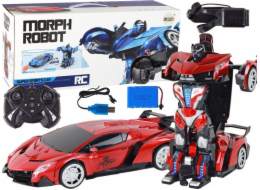 LeanToys Car-Robot Transformation R/C 1:10 Červené ovládání gesty