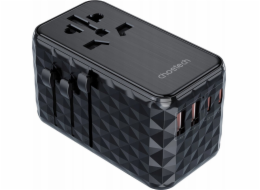 Choetech PD6028 EU / US / AUS / UK cestovní adaptér 2x USB-C 2x USB-A 100W - černý