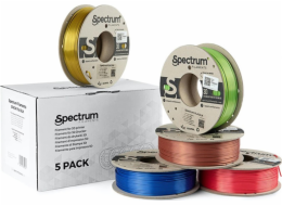 Spectrum 3D pero Spectrum 3D filament, PLA Silk, 1,75 mm, 5x250 g, 80750, mix Glorious Gold, Spicy Copper, Apple Green, Ruby Red, Indigo Blue