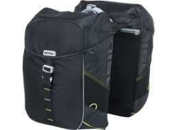 Bazalka BASIL MILES DOUBLE PANNIER BAG 32L MIK System (připraveno k použití), 100% voděodolná černá limetka (NOVINKA 2024)