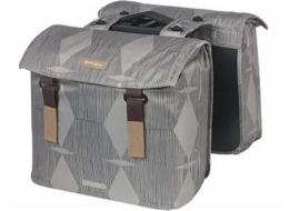 Bazalka Batoh BASIL ELEGANCE DVOJITÝ PANNIER MIK 40-49L, MIK System (připraven k použití) nepromokavý zámek taupe (NOVINKA 2024)