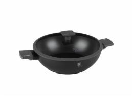 Pánev WOK s titanovým povrchem a poklicí 30 cm Antracit Collection BH-8125