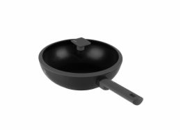 Pánev WOK s titanovým povrchem a poklicí 28 cm Antracit Collection BH-8124