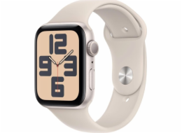 Chytré hodinky Apple Watch SE 2023 GPS 44mm Starlight Alu Sport S/M Béžová (MRE43QI/A)