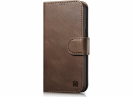 iCarer  iCarer Oil Wax Wallet Case 2v1 iPhone 14 Case Kožený Flip Cover Anti-RFID Brown (WMI14220721-BN)