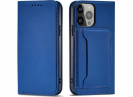 Pouzdro Hurtel Magnet Card Case pro kryt Samsung Galaxy A23 5G s chlopňovým stojánkem na peněženku modré