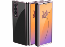 Hurtel Plating Case pro Samsung Galaxy Z Fold 4, kryt s kovovým rámečkem, růžový