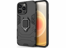 Pouzdro Hurtel Ring Armor pro iPhone 14 Pro pancéřový kryt magnetický držák kroužku černý