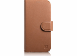 iCarer  Wallet Case 2v1 Case iPhone 14 Pro Max Kožený Flip Cover Anti-RFID Brown (WMI14220728-BN)