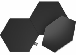 Nástěnné svítidlo Nanoleaf  Shapes Hexagons Expansion Pack - dodatečné světelné panely (3 světelné panely) (černé)