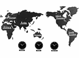 Activeshop DEKORACE HODIN MAPA SVĚTA - ČASOVÁ PÁSMA
