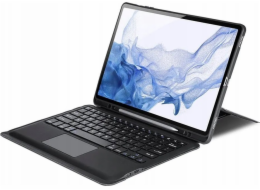 DUX DUCIS DK skládací pouzdro s bezdrátovou klávesnicí pro SAMSUNG Tab S8 Plus (X800/X806)/S7FE(T730/T736B)/S7 Plus (T970/T976B) černé