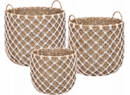 Úložné koše Atmosphera Bamboo MACRAME, 3 kusy