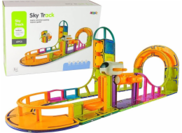 Magnetické stavební bloky LeanToys Sky Track 61 prvků