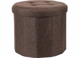 Home Styling Collection Pouffe s krásným sedákem OTTOMAN, 45 x 39 cm, šedá