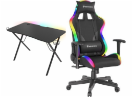 Genesis Holm 200 RGB stůl Black 113 cmx60 cm + Trit 600 RGB černý (NFG-1577)