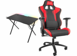 Genesis Holm 200 RGB stůl Black 113 cmx60 cm + Nitro 770 Černo-červený (NFG-0751)