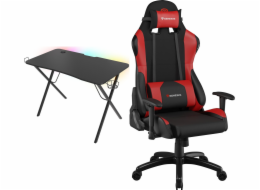 Genesis Holm 200 RGB stůl Black 113 cmx60 cm + Nitro 550 Černo-červený (NFG-0784)