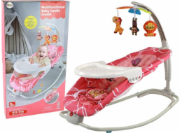 LeanToys Bouncer Rocker 2v1 Dětský sedací stůl Zvuky Vibrace Žirafa