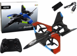 LeanToys Quadcopter RC Fighter Letadlo na dálkové ovládání červené