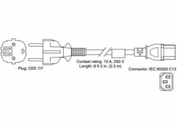 Cisco (Evropa) napájecí kabel, C13, CEE 7, 1,5M (CAB-ACE=)
