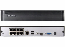 BCS rekordér IP RECORDER BCS-B-NVR0801-8P(2.0) 8 KANÁLŮ, 8 PoE BCS ZÁKLADNÍ