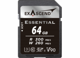 Karta ExAscend Essential SDXC 64GB Class 10 UHS-II/U3 V90 (EX64GSDU2-S)