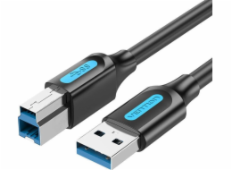 USB 3.0 A to B print cable Vention COOBF 2A 1m Black PVC