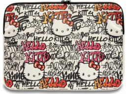 Case Sourcing Hello Kitty Sleeve HKCSZPDGPTE 14 béžová/béžová Zip PU Štítky Graffiti