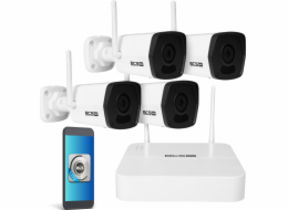 BCS rekordér Monitorovací sada 4 BCS-B-KITW(2.0) wifi kamery