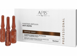 Activeshop Apis coffee shot anti-aging kávová ampule s kyselinou kávovou a extraktem z máku, vyživující efekt 10 x 3,5 ml