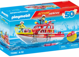 PLAYMOBIL 71598 Action Heroes Fireboat, stavebnice