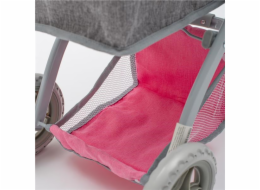 Kočárek pro panenky 2v1 Baby Mix Sophie pink-grey