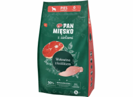 PAN MIĘSKO with herbs Beef with rabbit M - suché krmivo pro psy - 9kg