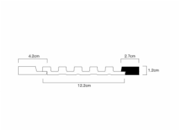 Dokončovací páska, Domoletti, JC1022-E-711, 2,6m