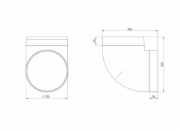 Větrací koleno EUROPLAST AL150-90, D150 90°